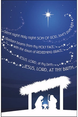 Silent Night, Holy Night Bulletin Cover 100/pk - AH131285