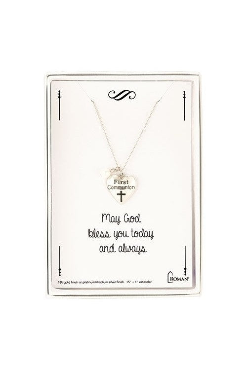 Silver First Communion Necklace - LI12776-Jewelry/Inspirational Gifts-Roman, Inc-Michigan Church Supply