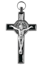 Small Crucifix St Benedict - WSSCX210SBK-BEN-Inspirational Gifts-San Francis-Michigan Church Supply