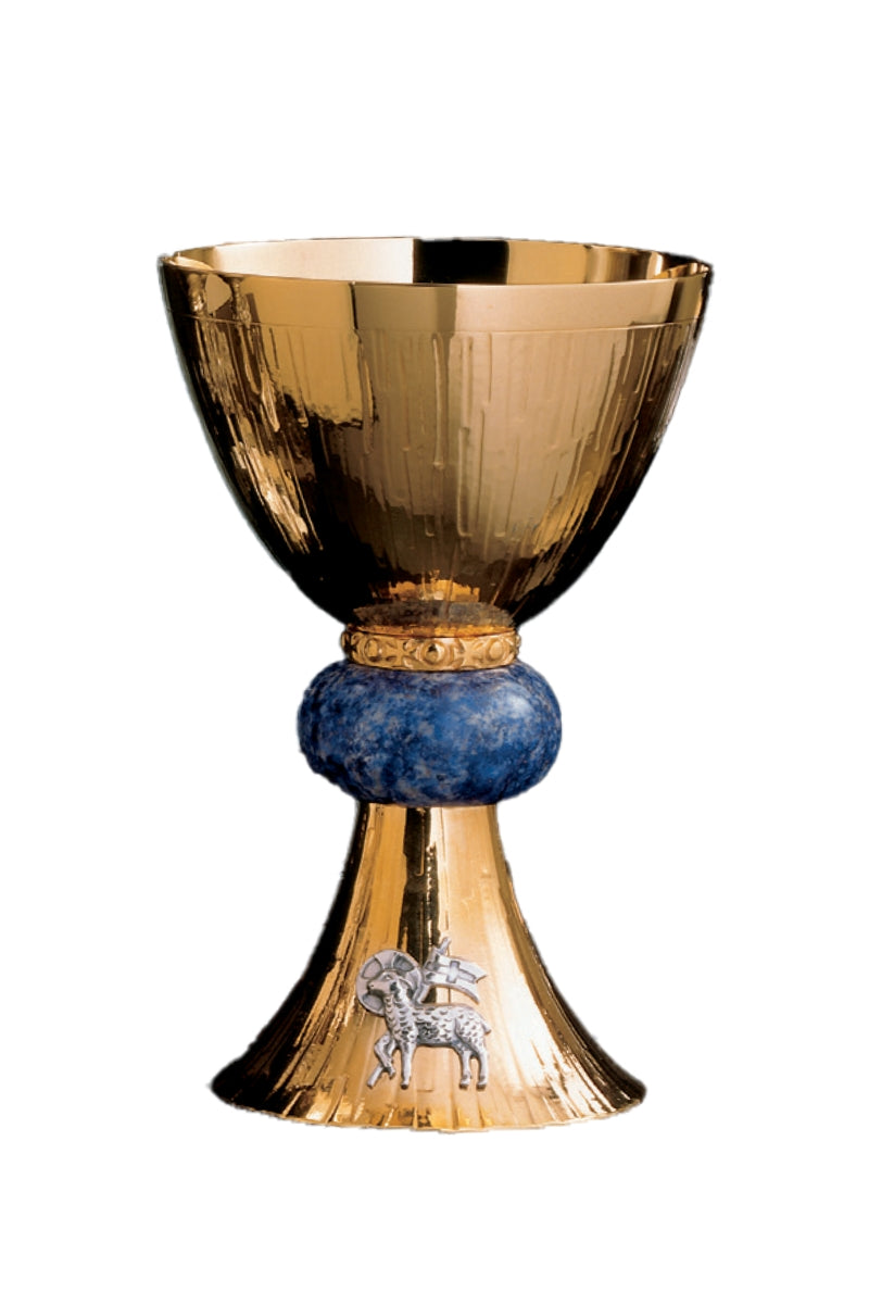 Sodalite Chalice or Ciboria - EW1014-Church Life-Molina/Artistic Silver-Chalice-Michigan Church Supply