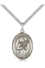 St Agatha Medal - FN8003-Jewelry-Bliss Mfg-Sterling Silver-Michigan Church Supply