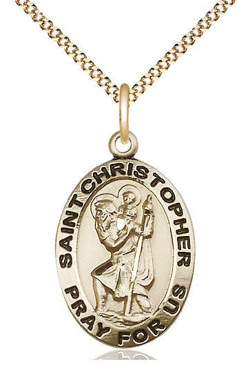St. Christopher Medal - FN4020-Jewelry-Bliss Mfg-Gold Filled-Michigan Church Supply