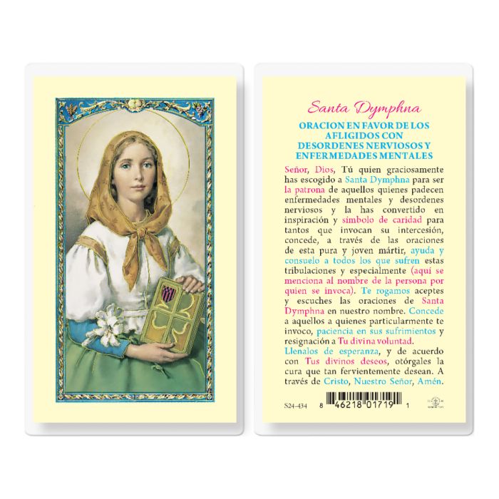 St. Dymphna Oracion a Santa Dymphna - TA700282-Inspirational Gifts-Hirten-Michigan Church Supply