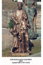 St. John Bosco with Children - HD4893-Church Life-Demetz-Fiberglass 16"-Michigan Church Supply