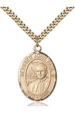 St. John Paul II Medal - FN7234-Jewelry-Bliss Mfg-Gold Filled-Michigan Church Supply