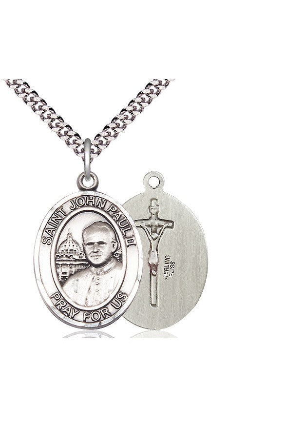 St. John Paul II Medal - FN7234-Jewelry-Bliss Mfg-Sterling Silver-Michigan Church Supply