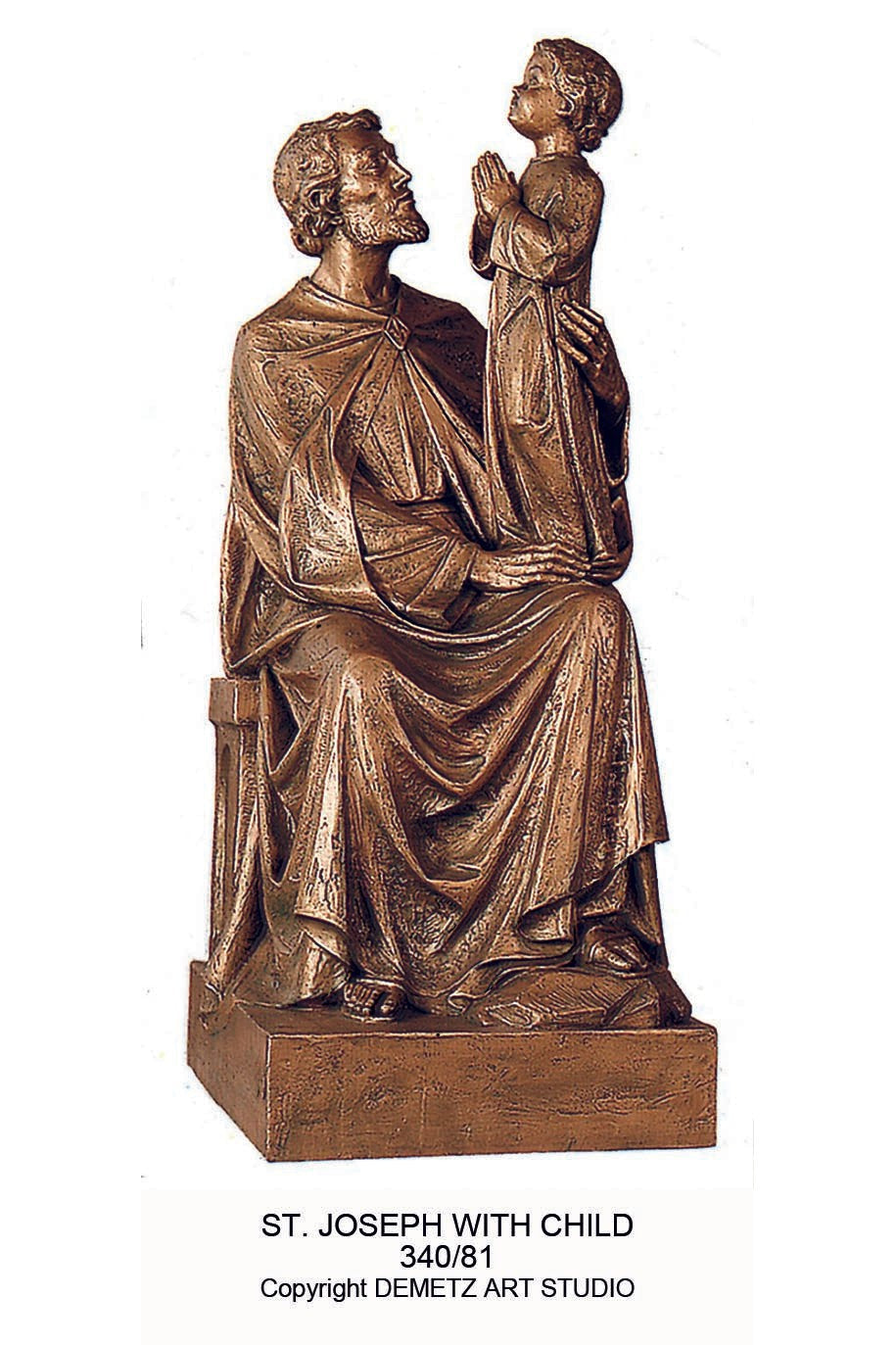 St. Joseph Sitting with Child - HD34081-Church Life-Demetz-Michigan Church Supply