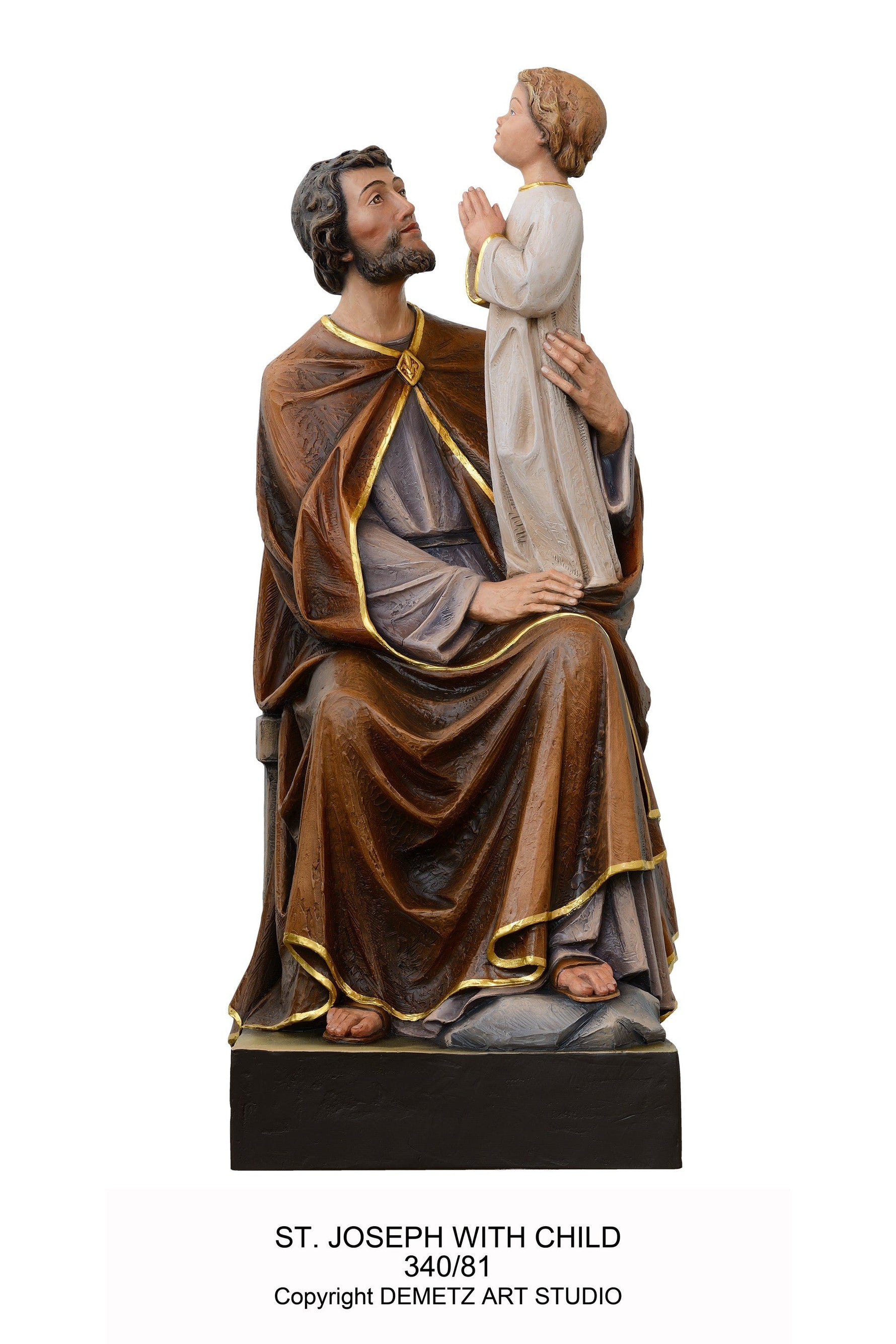 St. Joseph Sitting with Child - HD34081-Church Life-Demetz-Michigan Church Supply