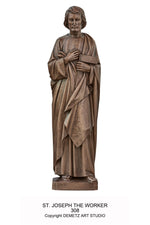 St. Joseph The Worker - HD308-Church Life-Demetz-Fiberglass 30"-Michigan Church Supply