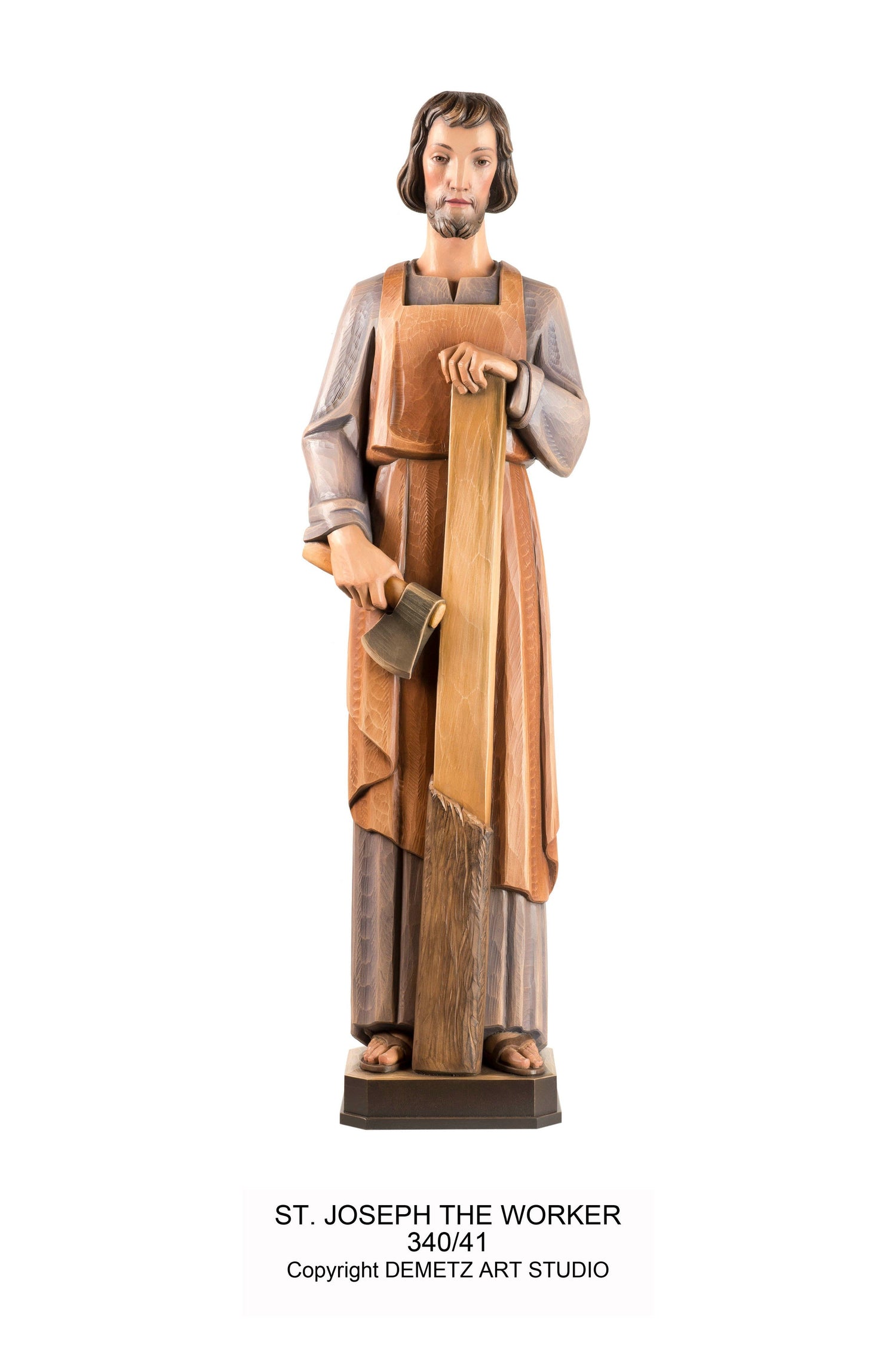 St. Joseph The Worker - HD34041-Church Life-Demetz-Linden Wood 36"-Michigan Church Supply