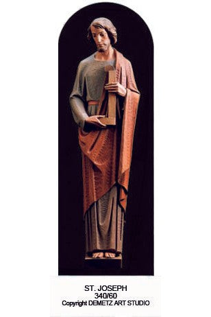 St. Joseph The Worker - HD34060-Church Life-Demetz-Linden Wood 30"-Michigan Church Supply