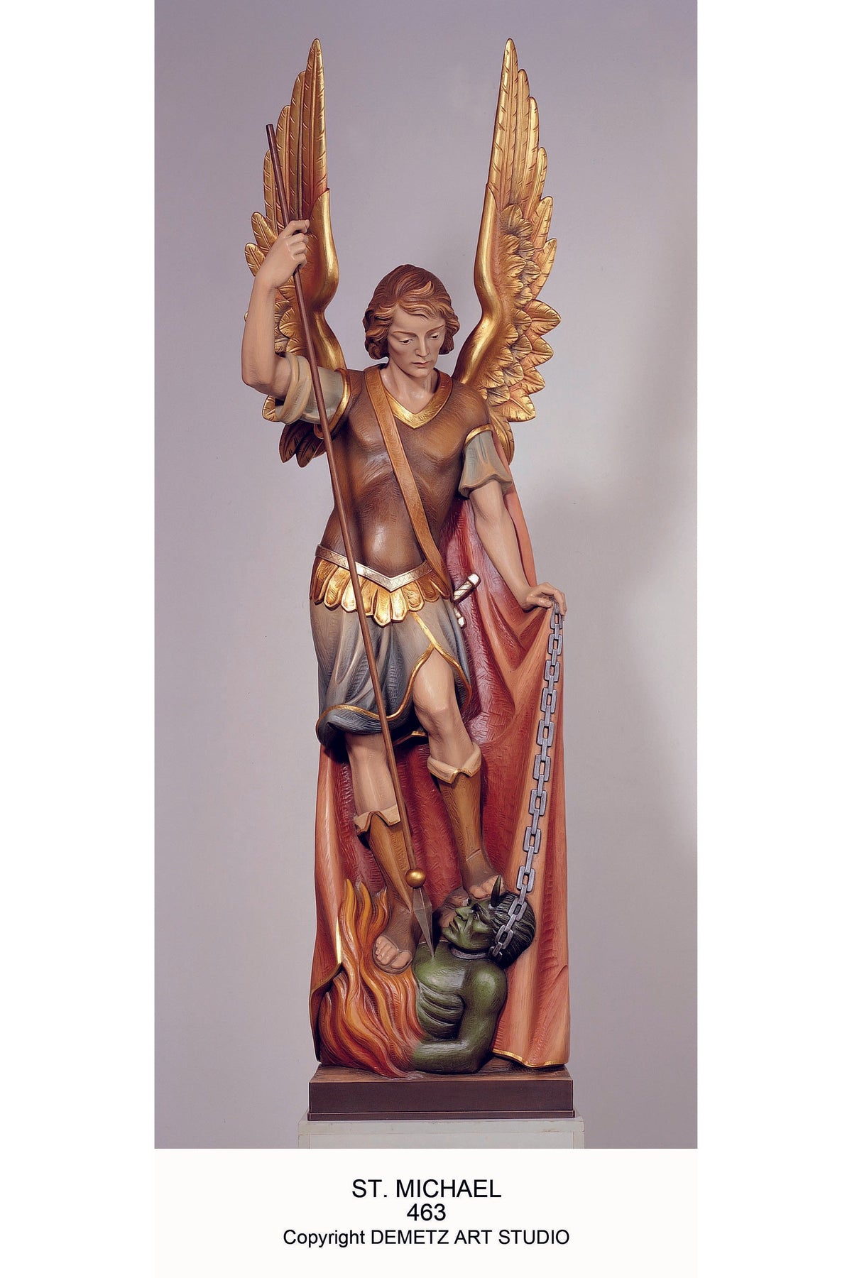 St. Michael - HD463-Church Life-Demetz-Linden Wood 36"/44"-Michigan Church Supply