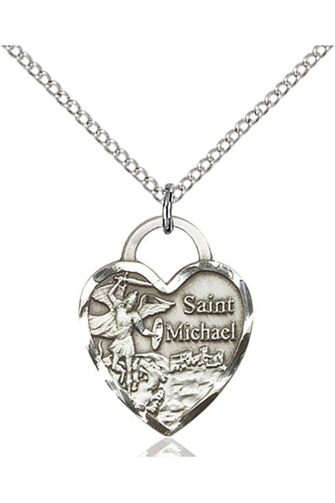 St. Michael the Archangel Medal - FN3203-Jewelry-Bliss Mfg-Sterling Silver-Michigan Church Supply