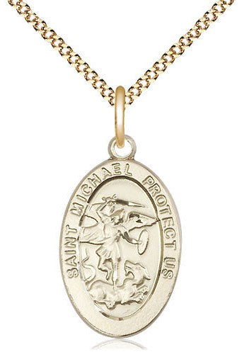 St. Michael the Archangel Medal - FN4123R-Jewelry-Bliss Mfg-Gold Filled-Michigan Church Supply