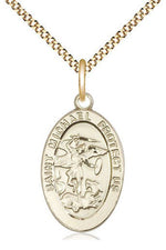 St. Michael the Archangel Medal - FN4123R-Jewelry-Bliss Mfg-Gold Filled-Michigan Church Supply