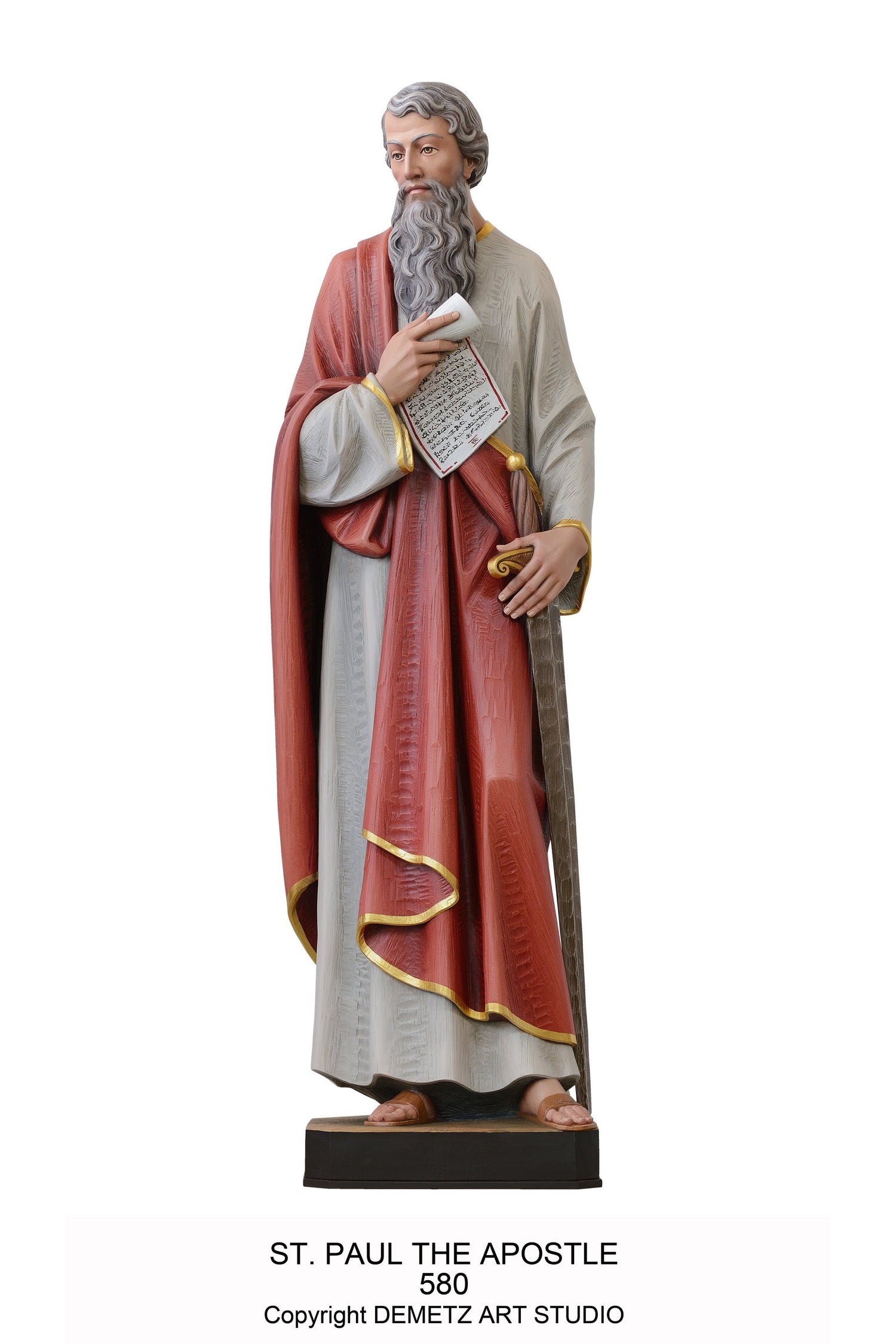 St. Paul The Apostle - HD580-Church Life-Demetz-Linden Wood 36"-Michigan Church Supply