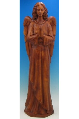Standing Angel WJSA3670C-Inspirational Gifts-Space Age Plastics-Wood Stain-Michigan Church Supply