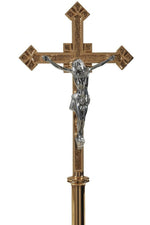 Standing Processional Crucifix - QF27PC40-Church Life-Empire Bronze-Satin-Michigan Church Supply