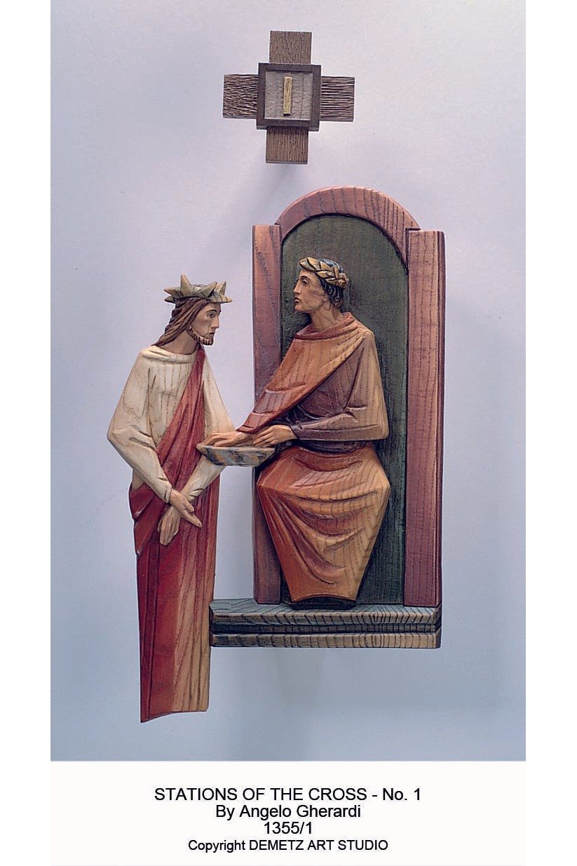 Stations of the Cross-HD1355-Church Life-Demetz-14" x 12"-Michigan Church Supply