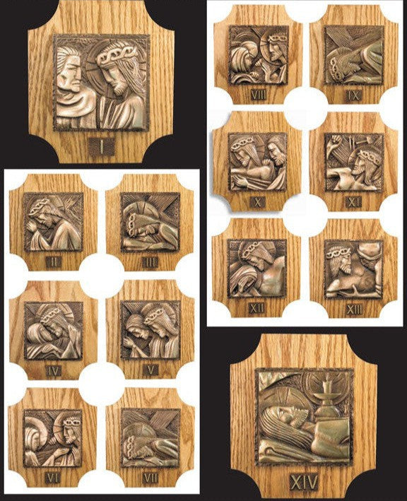 Stations of the Cross - QF59STA12-Church Life-Empire Bronze-Light Finish-Michigan Church Supply