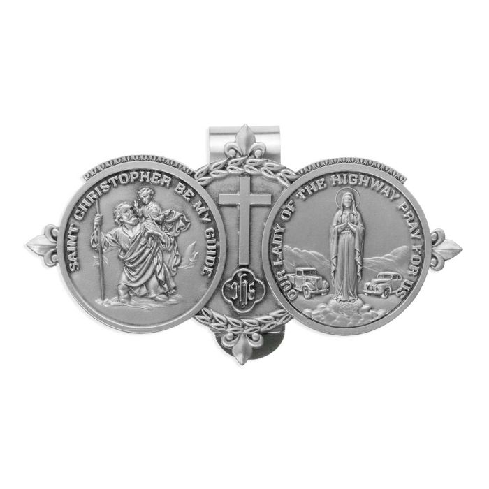 Saint Christopher and OL Highway Visor Clip - TAVP5049