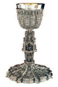 The Gothic Chalice with 6-1/2" Scale Paten with Ring-EW2392-Church Life-Molina/Artistic Silver-Michigan Church Supply
