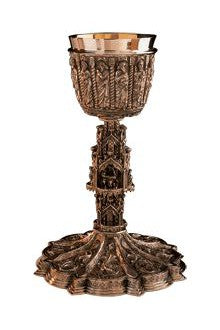 The Gothic Chalice with 6-1/2" Scale Paten with Ring-EW2392-Church Life-Molina/Artistic Silver-Michigan Church Supply