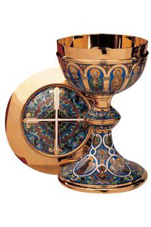 The Romanesque Chalice and Paten-EW2312-Church Life-Molina/Artistic Silver-Michigan Church Supply
