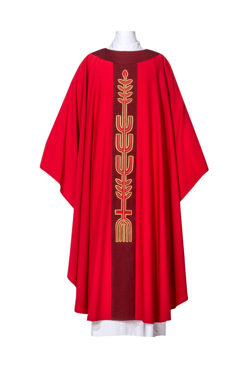 Tree of Life Chasuble - Purple-Church Life-Arte/Grosse-Plain Neckline-Michigan Church Supply