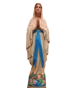 Our Lady of Lourdes Cement Statue - WYLOU27FC2