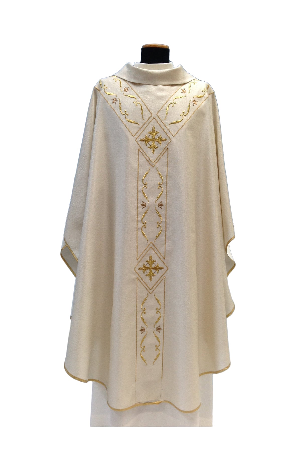White Bethania Chasuble - SO655W-Church Life-Solivari-Michigan Church Supply