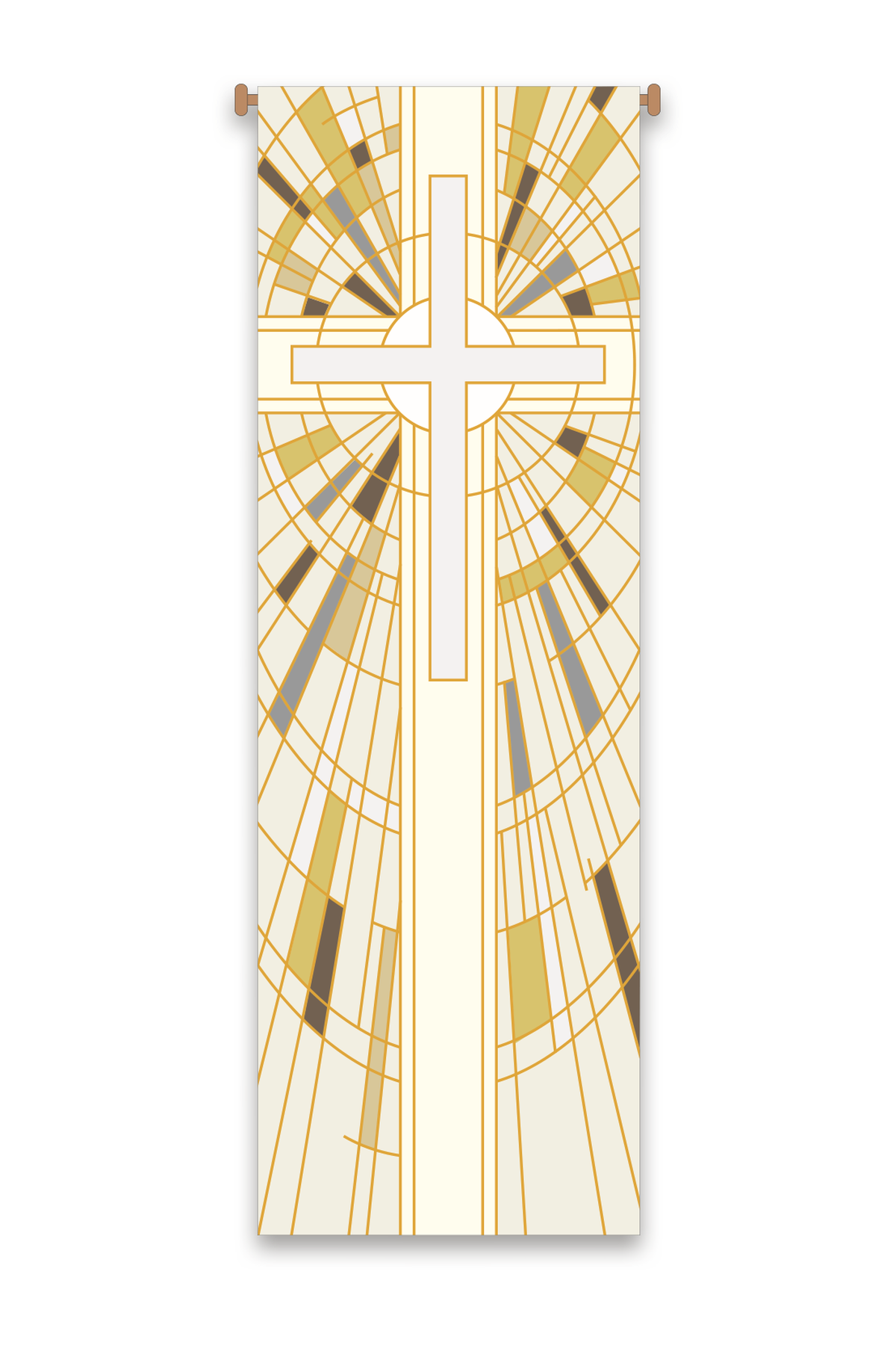 White Cross Banner - WN7505-Church Life-Art Studio Slabbinck-Michigan Church Supply