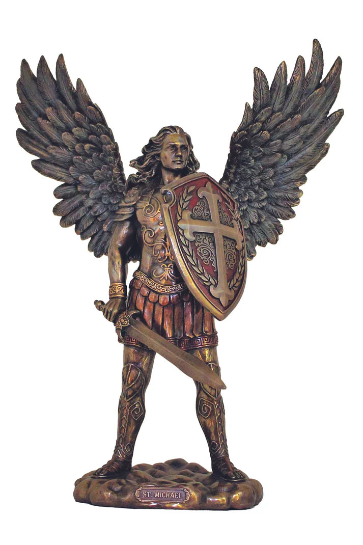St Michael Bronze Statue - ZWSR77273
