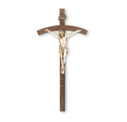 Walnut Wood 10" Crucifix - TA45M10W3
