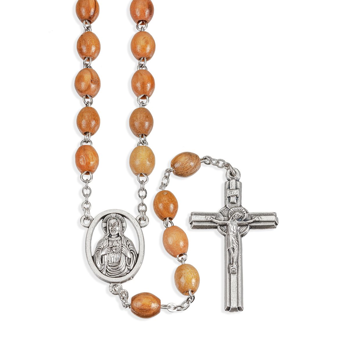Oval Olive Wood Rosary - TA01107
