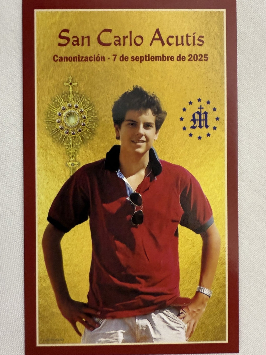 St Carlo Acutis Prayer card-MCSCARLO-SPANISH