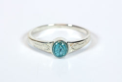 Miraculous Ring Sterling Silver with Blue Epoxy  - FN0511BMSS