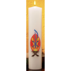 HE90400 - Christ Candle - Flat Design- 3"  x  14"
