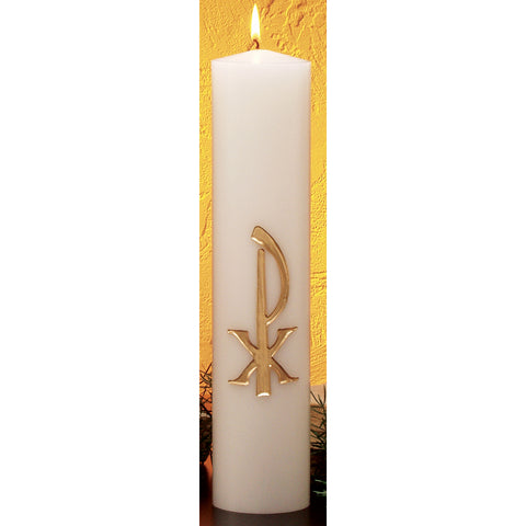 HE90401 - Christ Candle - Gold Embossed Design - 3"  x  14"