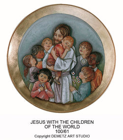 Jesus with Kids - Medallion -HD10061