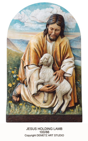 Jesus Holding The Lamb - HD10066