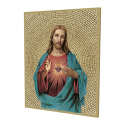 Sacred Heart of Jesus Mosaic Plaque - TA108-101