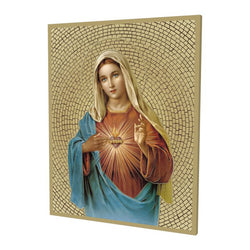 Immaculate Heart of Mary Mosaic Plaque - TA108-201