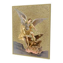 St. Michael Mosaic Plaque - TA108-330