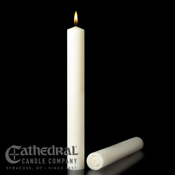 1-1/2" Diameter 51% Beeswax Altar Candle - Cathedral