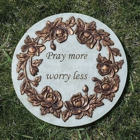 Pray More Worry Less Garden Stone - LI11291