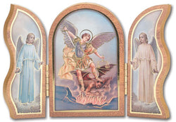 Gold Embossed St Michael Triptych - TA1205330