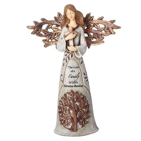 Angel Holding Cross with Tree of Life - LI12385
