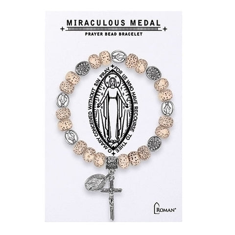 Miraculous Medal Prayer Bead Bracelet - LI12796