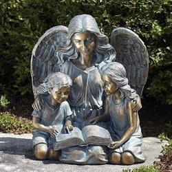 Angel with Kids Garden Statue - LI13240
